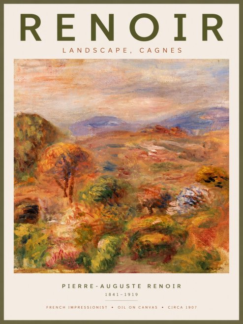 Renoir Landscape, Cagnes No6 - Plakat