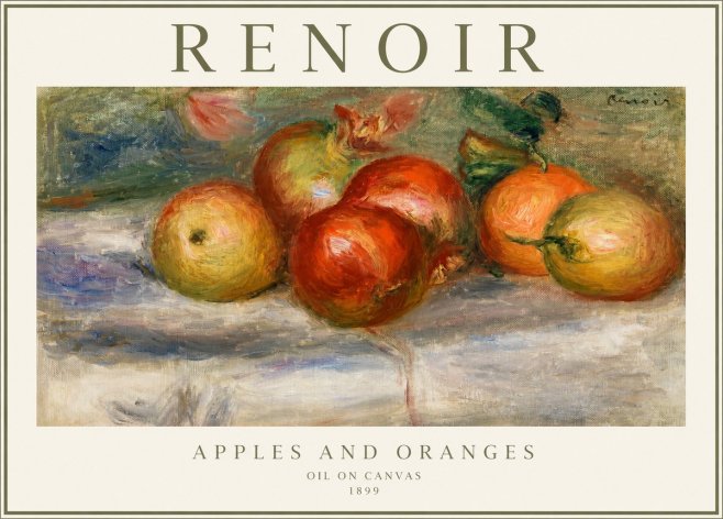 Renoir Apples and Oranges No1 - Plakat