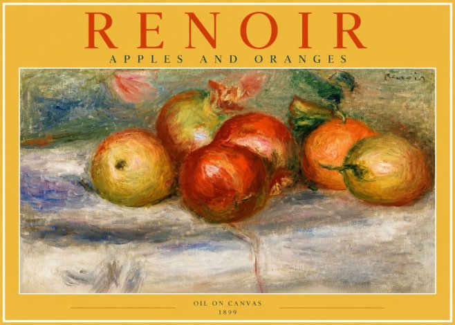 Renoir Apples and Oranges No2 - Plakat