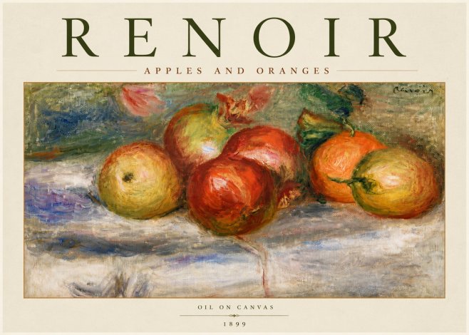 Renoir Apples and Oranges No6 - Plakat