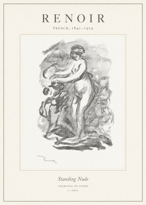 Renoir Standing Nude No1 - Plakat