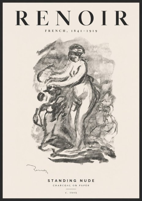 Renoir Standing Nude No4 - Plakat