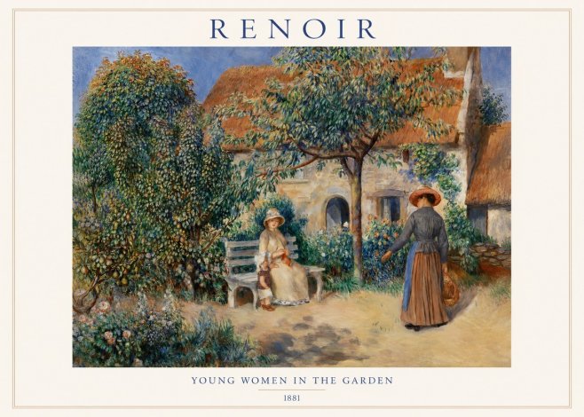 Renoir Young Women in the Garden II No1 - Plakat