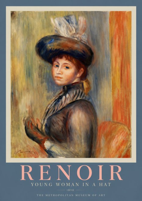 Renoir Portrait of a Young Girl IV No2 - Plakat