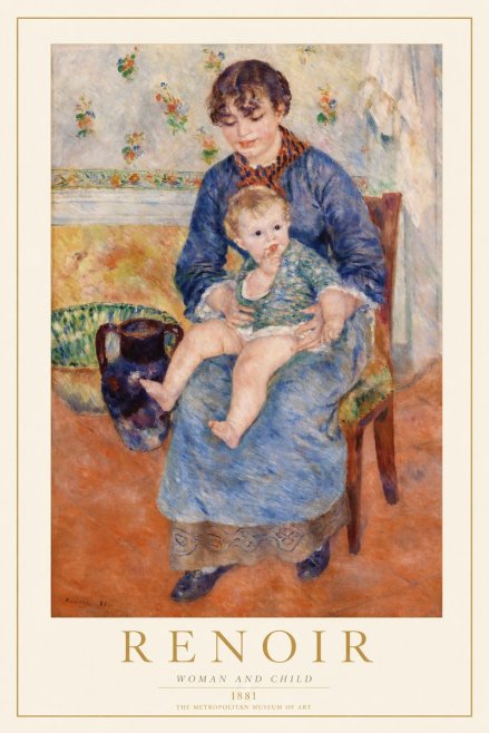 Renoir Woman and Child No1 - Plakat