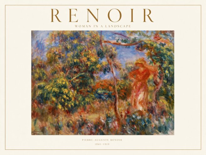 Renoir Woman in a Landscape No1 - Plakat