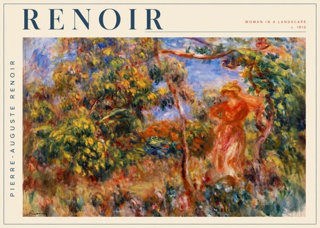 Renoir Woman in a Landscape No2 - Plakat