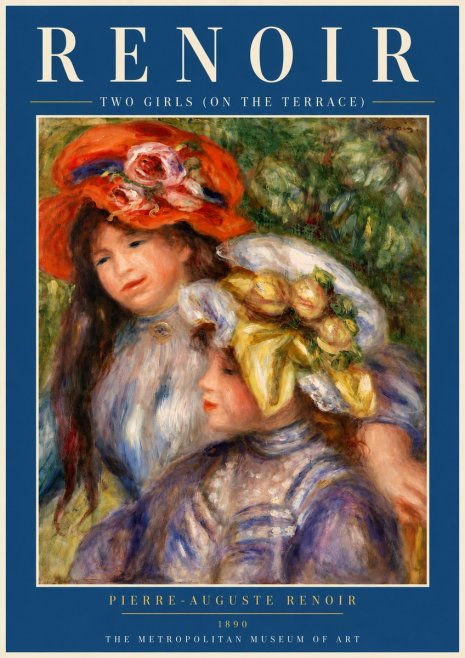 Renoir Two Girls (on the Terrace) No6 - Plakat