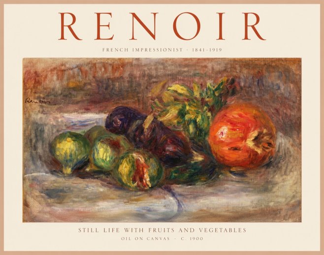 Renoir Still Life with Fruits and Vegetables No1 - Plakat