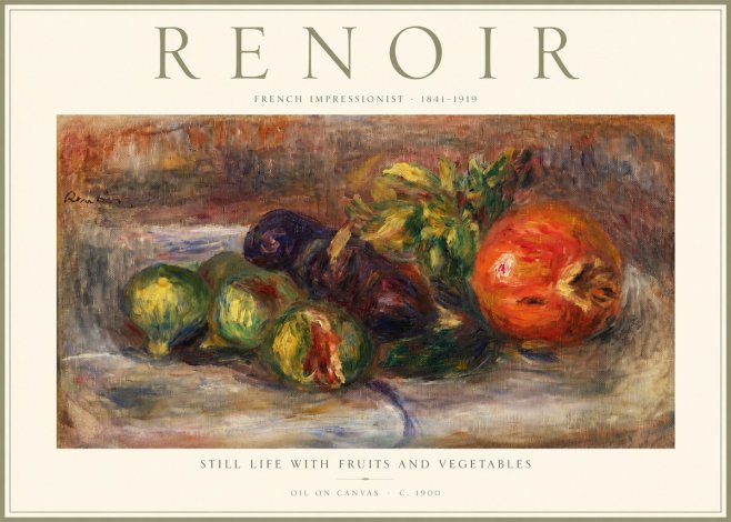 Renoir Still Life with Fruits and Vegetables No2 - Plakat