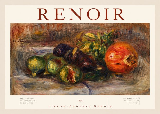 Renoir Still Life with Fruits and Vegetables No3 - Plakat