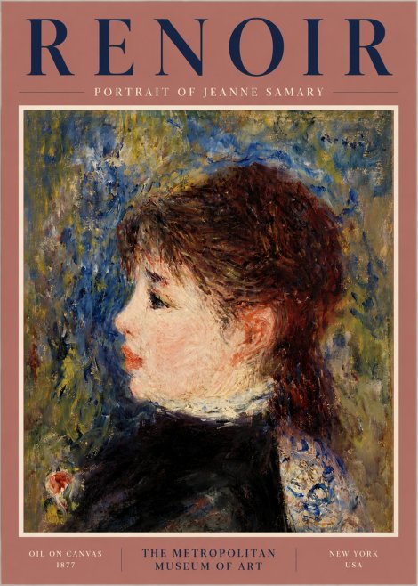 Renoir Portrait of a Young Woman II No4 - Plakat