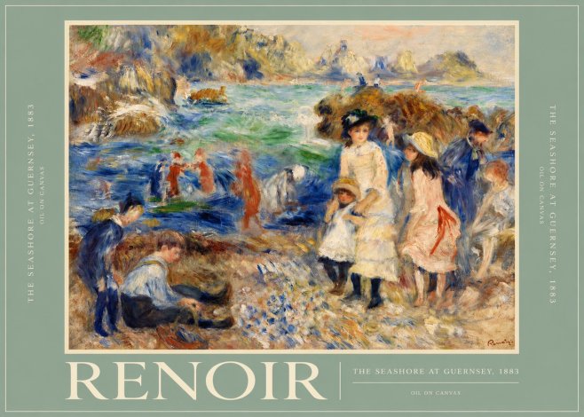 Renoir The Seashore at Guernsey No3 - Plakat