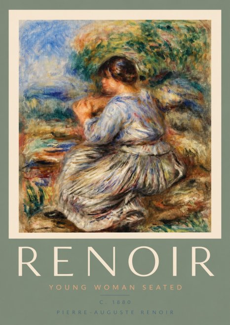 Renoir Young Girl in Landscape No2 - Plakat