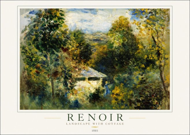 Renoir Landscape with a Cottage No3 - Plakat