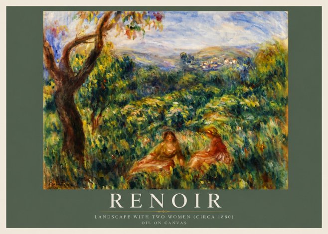 Renoir Landscape with Two Women (Circa 1880) No2 - Plakat