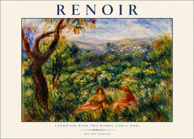 Renoir Landscape with Two Women (Circa 1880) No3 - Plakat