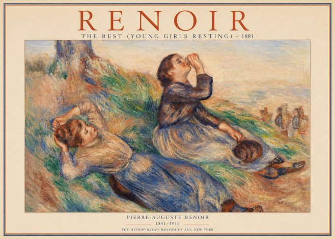 Renoir The Rest (Young Girls Resting) No2 - Plakat