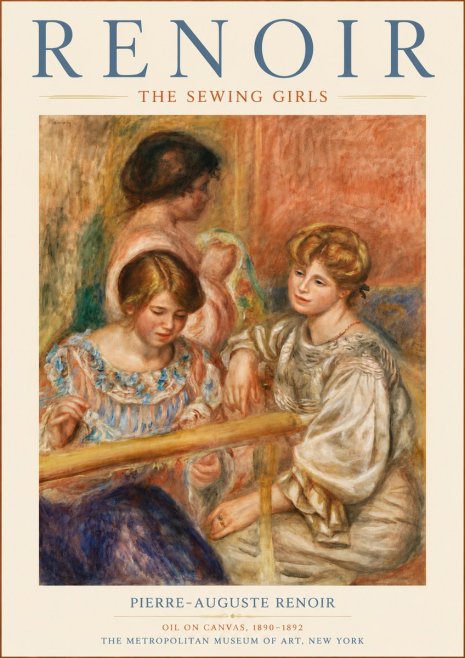 Renoir The Sewing Girls No6 - Plakat