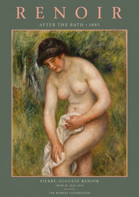 Renoir After the Bath No4 - Plakat
