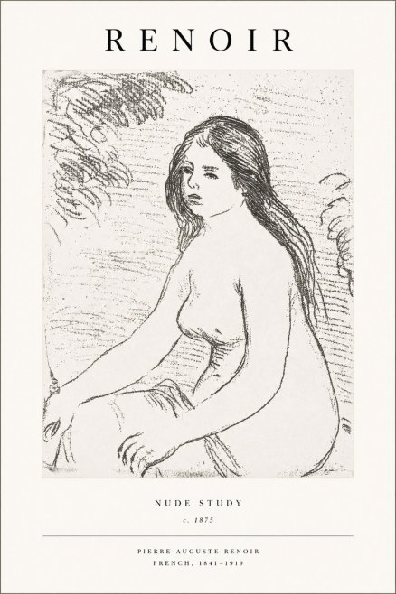 Renoir Nude Study No1 - Plakat