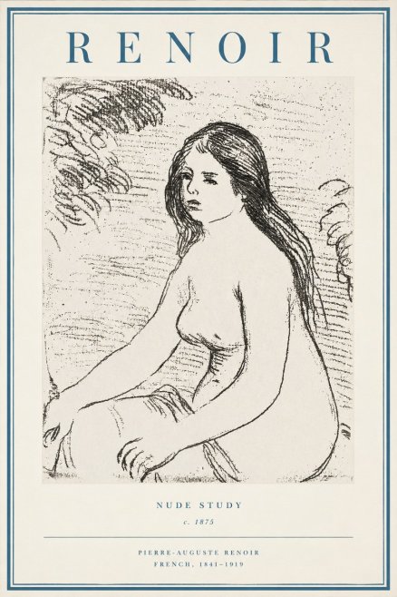 Renoir Nude Study No2 - Plakat