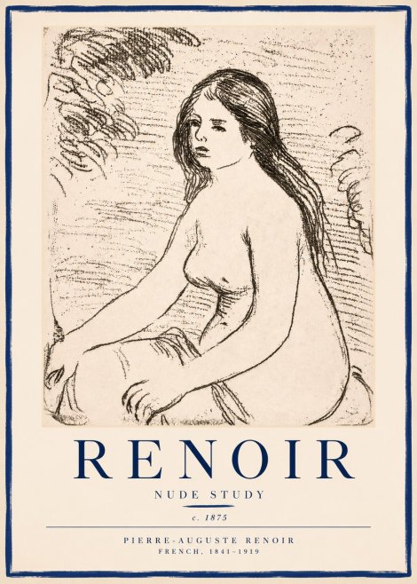Renoir Nude Study No3 - Plakat