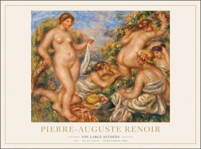 Renoir The Large Bathers No1 - Plakat