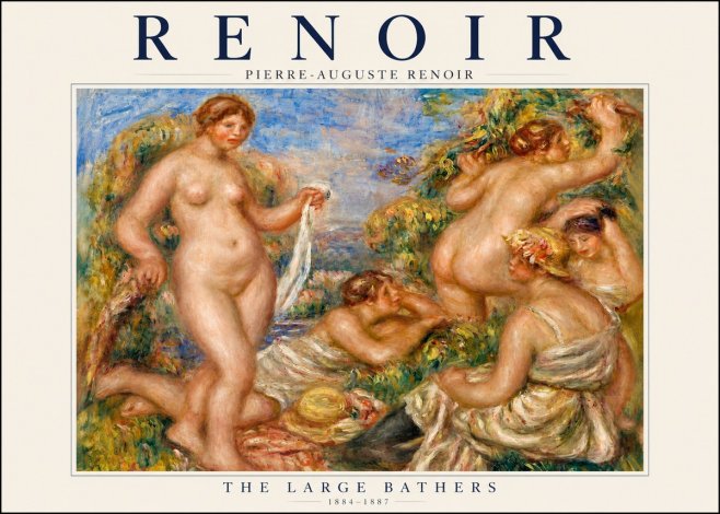 Renoir The Large Bathers No3 - Plakat