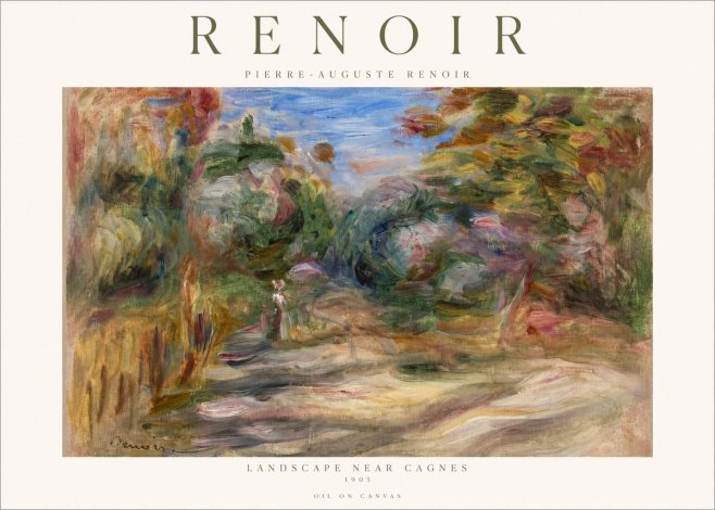 Renoir Landscape Near Cagnes III No1 - Plakat