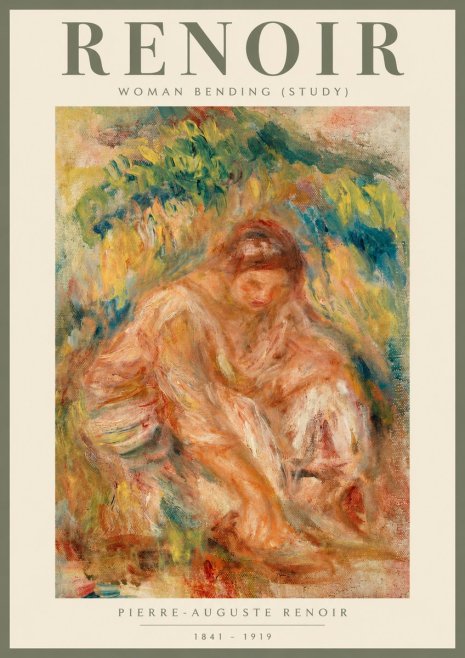 Renoir Woman Bending (Study) No3 - Plakat