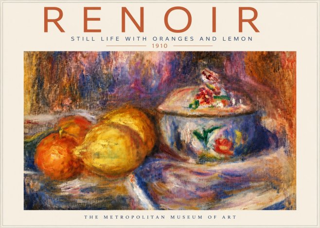 Renoir Still Life with Oranges and Lemon No4 - Plakat