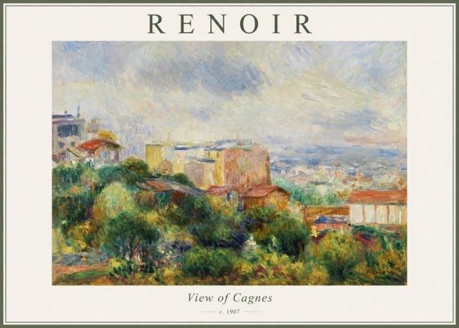 Renoir View of Cagnes No1 - Plakat