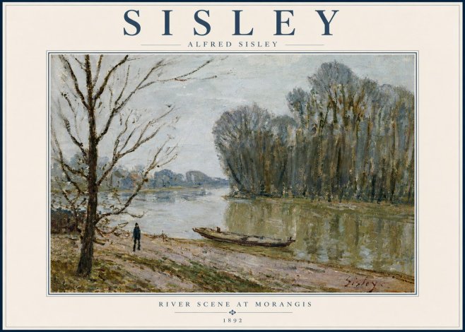 Sisley River Scene at Morangis No4 - Plakat