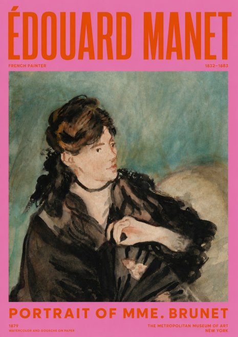 Édouard Manet Portrait of Mme. Brunet No2 - Plakat