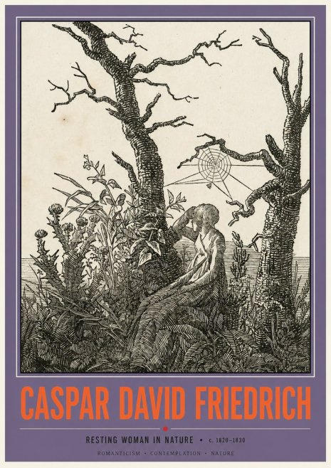 Caspar David Friedrich Resting Woman in Nature No2 - Plakat
