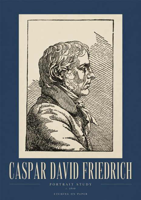 Caspar David Friedrich Portrait Study No3 - Plakat