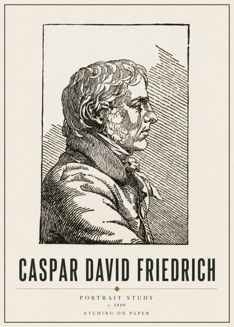 Caspar David Friedrich Portrait Study No4 - Plakat