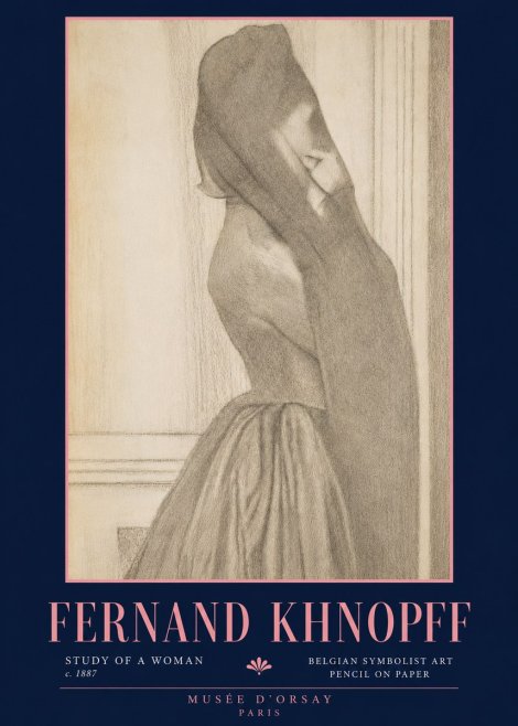 Fernand Khnopff Study of a Woman No4 - Plakat