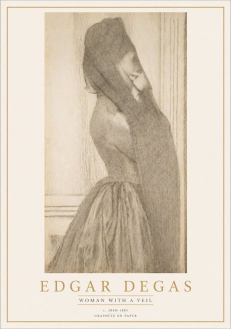 Edgar Degas Woman with a Veil No1 - Plakat