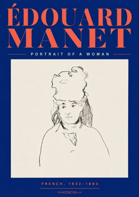 Édouard Manet Portrait of a Woman No6 - Plakat
