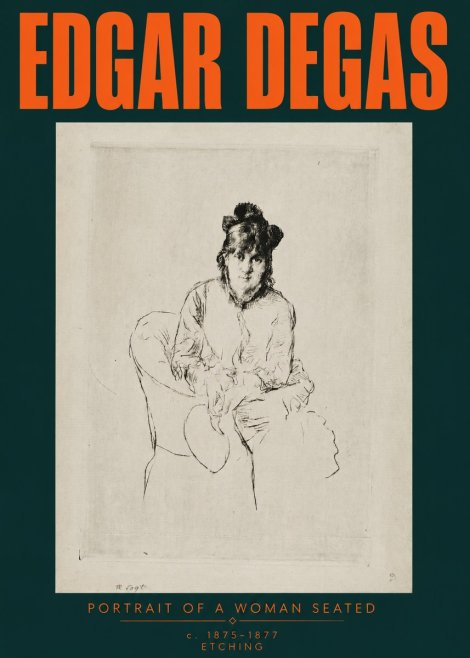 Edgar Degas Portrait of a Woman Seated No3 - Plakat