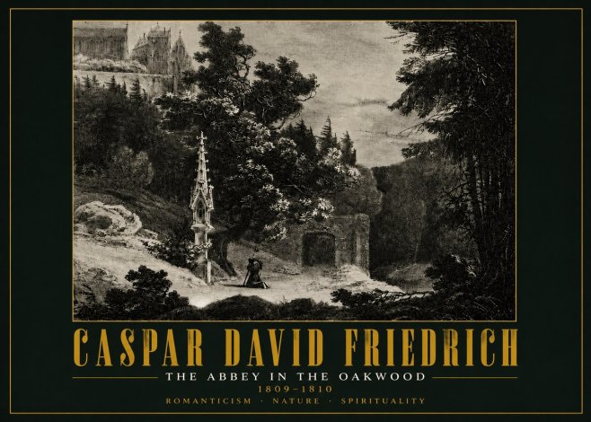 Caspar David Friedrich The Abbey in the Oakwood No5 - Plakat