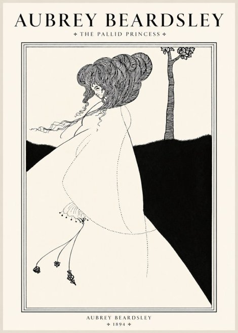Aubrey Beardsley The Pallid Princess No1 - Plakat