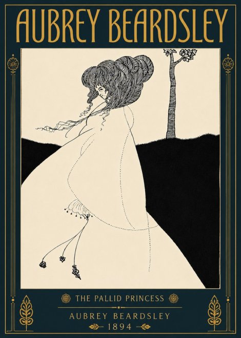 Aubrey Beardsley The Pallid Princess No4 - Plakat
