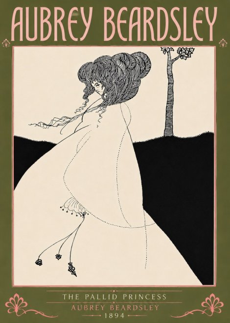 Aubrey Beardsley The Pallid Princess No5 - Plakat
