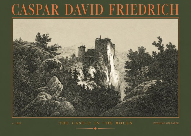 Caspar David Friedrich The Castle in the Rocks No2 - Plakat