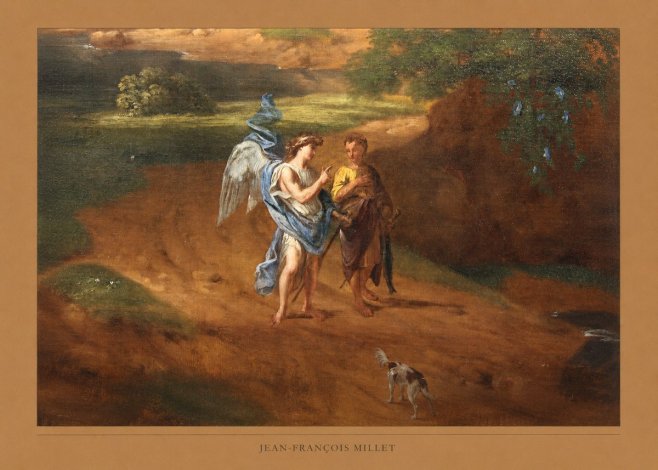 Jean-François Millet Tobias and the Angel No6 - Plakat