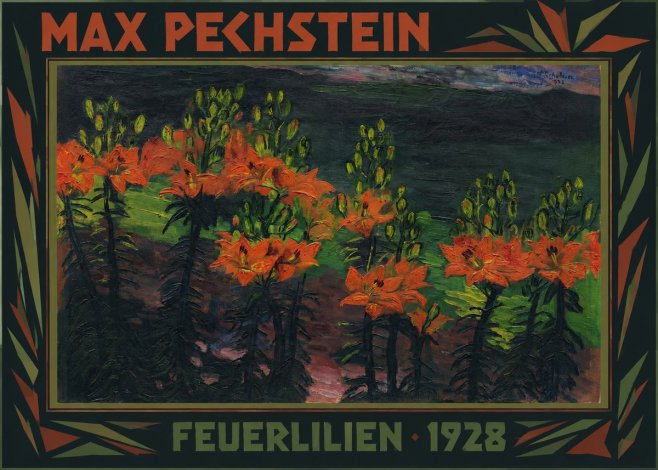 Max Pechstein Feuerlilien No1 - Plakat