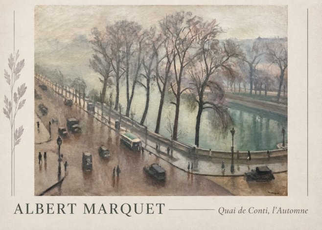 Albert Marquet Quai De Conti, L'automne No1 - Plakat